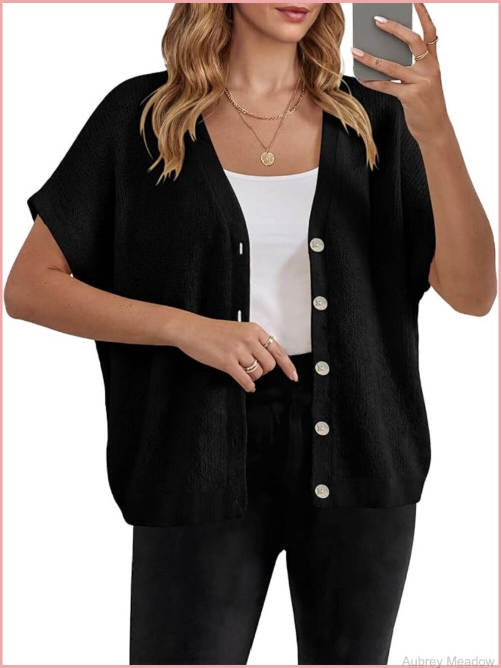 Lightweight Oversized Open Front Cardigan Sweater